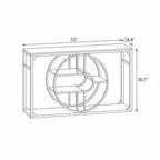 Console O-Shaped de 55 pouces avec 5 niveaux de rangement — Table de canapé étroite industrielle pour entrée