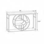 Console O-Shaped de 55 pouces avec 5 niveaux de rangement — Table de canapé étroite industrielle pour entrée