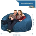 Pouf géant de 1,80 m – Fourrure Nuage, Housse lavable en machine, Rempli de mousse