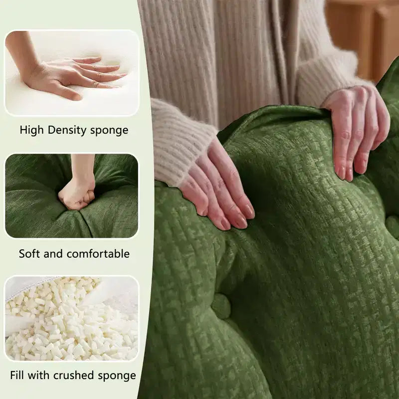 Canapé modulaire sectionnel en forme de U en chenille Havenridge 138" avec pouf — 6 pièces, 6 places