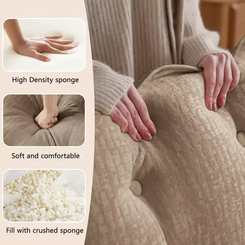 Canapé modulaire sectionnel en forme de U en chenille Havenridge 138" avec pouf — 6 pièces, 6 places
