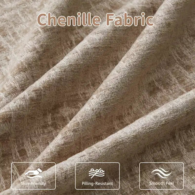 Canapé modulaire sectionnel en forme de U en chenille Havenridge 138" avec pouf — 6 pièces, 6 places