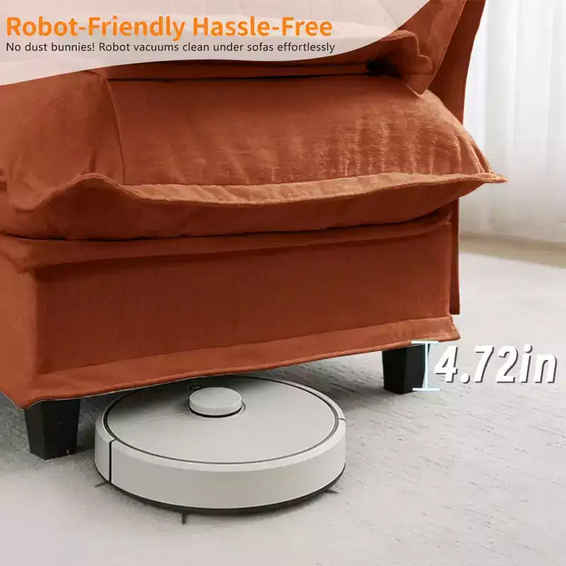 Canapé modulaire sectionnel en forme de U en chenille Havenridge 138" avec pouf — 6 pièces, 6 places