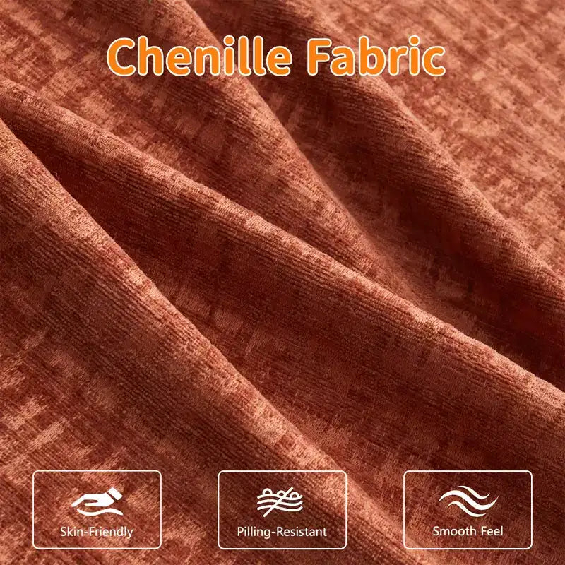 Canapé modulaire sectionnel en forme de U en chenille Havenridge 138" avec pouf — 6 pièces, 6 places