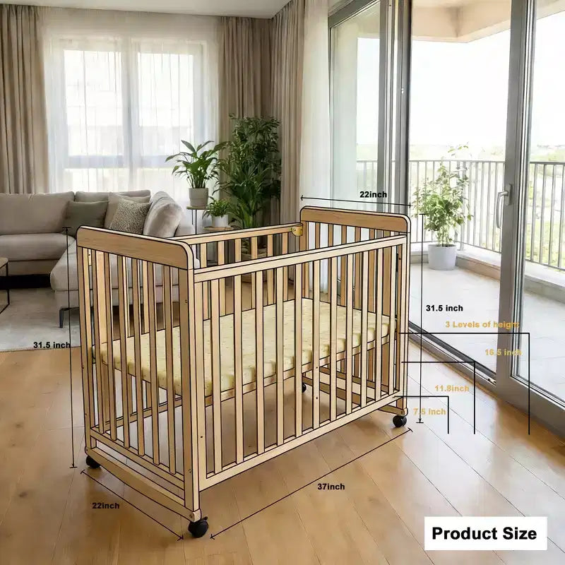 Lit de chevet convertible 3-en-1 Dublin — Pin massif, roulettes, capacité de 45 kg