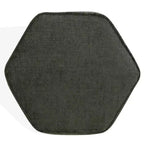 Pouf hexagonal Rosaria Chenille — Structure en bois, polyester, mousse de polyuréthane
