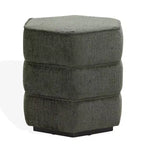 Pouf hexagonal Rosaria Chenille — Structure en bois, polyester, mousse de polyuréthane