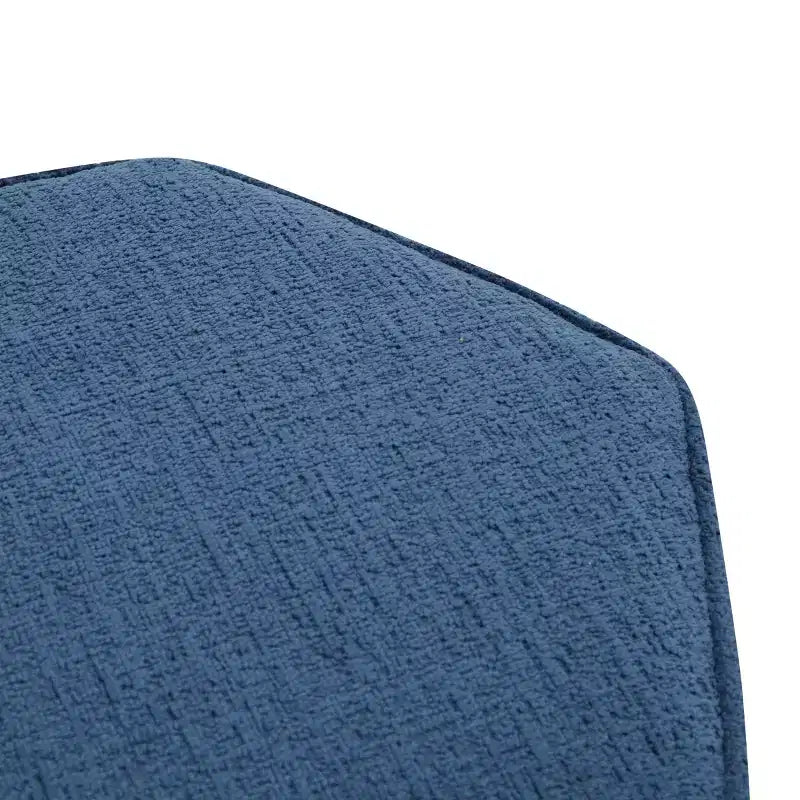 Pouf hexagonal Rosaria Chenille — Structure en bois, polyester, mousse de polyuréthane