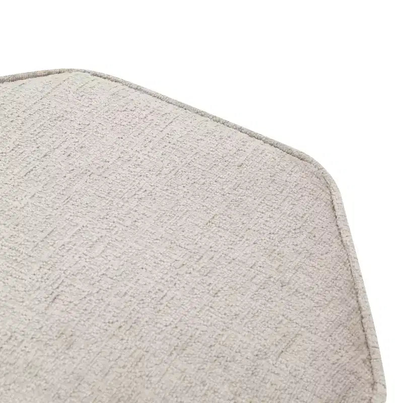 Pouf hexagonal Rosaria Chenille — Structure en bois, polyester, mousse de polyuréthane