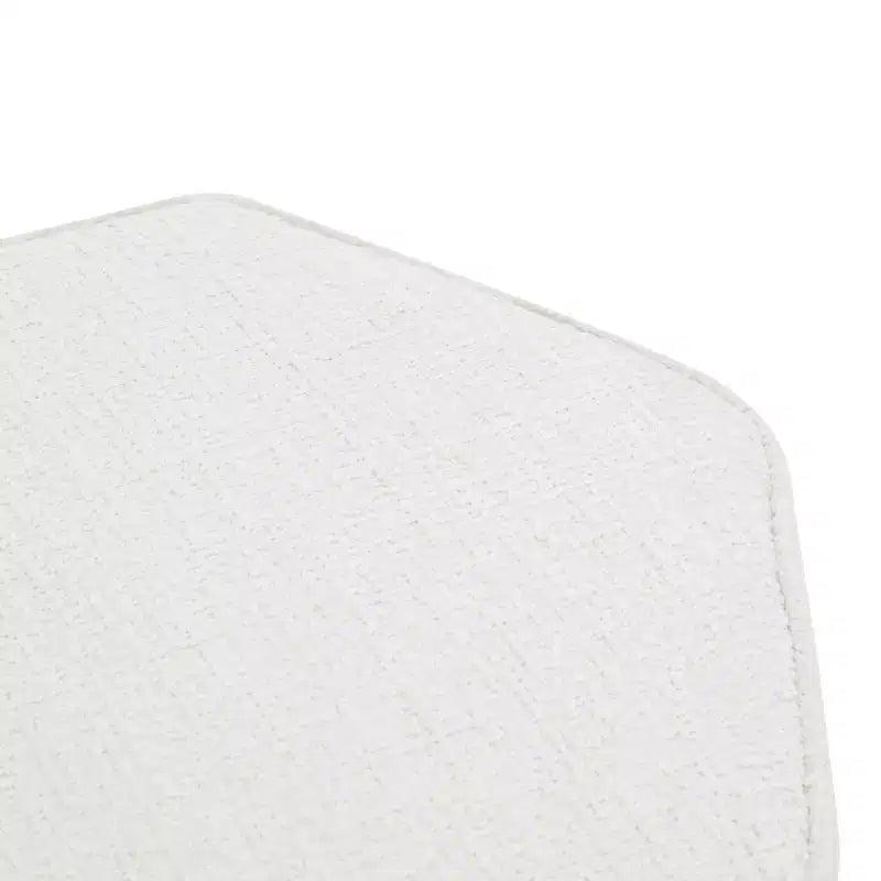 Pouf hexagonal Rosaria Chenille — Structure en bois, polyester, mousse de polyuréthane