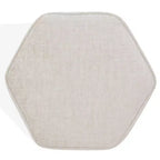 Pouf hexagonal Rosaria Chenille — Structure en bois, polyester, mousse de polyuréthane