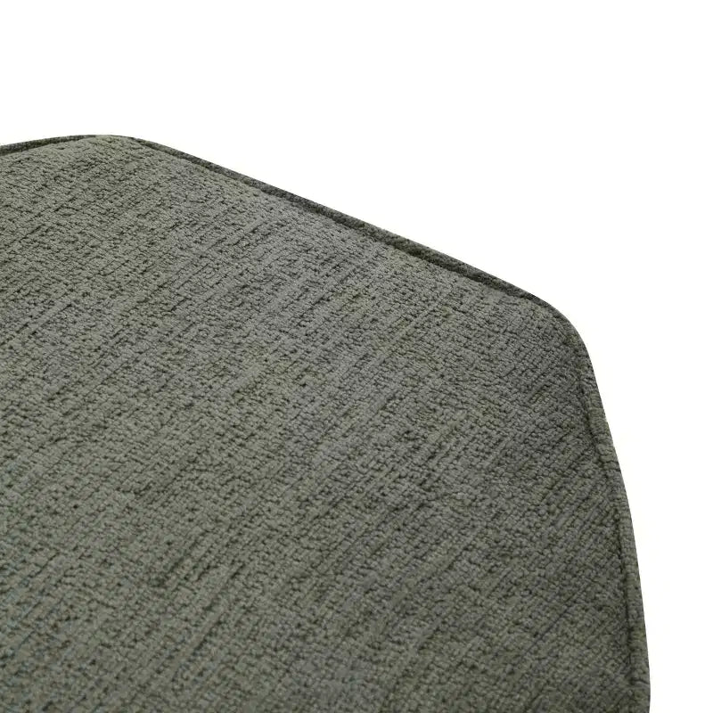 Pouf hexagonal Rosaria Chenille — Structure en bois, polyester, mousse de polyuréthane