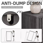 Banc à chaussures de 80 cm avec porte nervurée — Rangement à 5 niveaux, entrée, style moderne