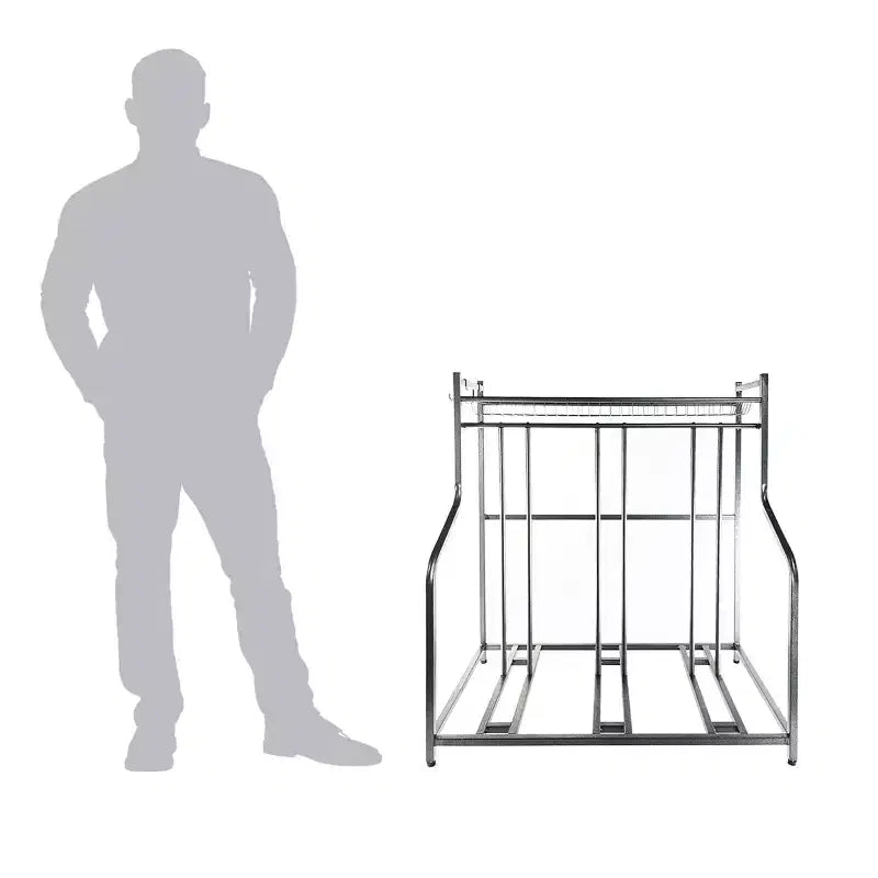 Système de rangement de garage gris aluminium 90 cm (L) x 104 cm (H) x 54 cm (P) avec crochets et étagères