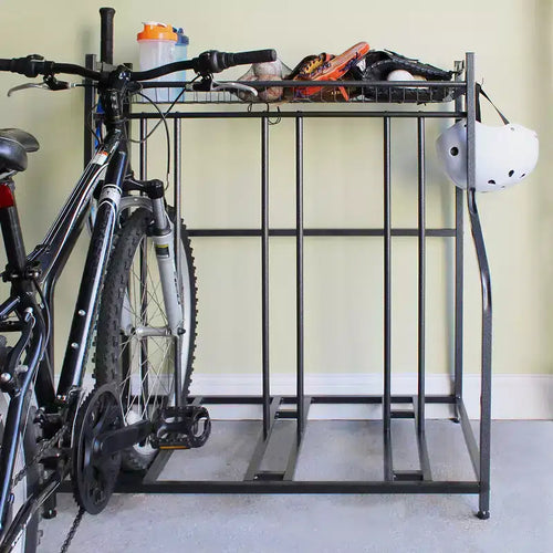 Système de rangement de garage gris aluminium 90 cm (L) x 104 cm (H) x 54 cm (P) avec crochets et étagères