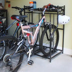 Système de rangement de garage gris aluminium 90 cm (L) x 104 cm (H) x 54 cm (P) avec crochets et étagères