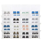 Organisateur de chaussures modulaire DIY 32 casiers — Peut contenir 64 paires, plastique renforcé d'acier, blanc