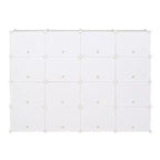 Organisateur de chaussures modulaire DIY 32 casiers — Peut contenir 64 paires, plastique renforcé d'acier, blanc