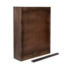 Armoire murale Galliene en bois de manguier sculpté à la main — 56 cm (L) x 71 cm (H), 3 étagères, naturel