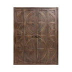 Armoire murale Galliene en bois de manguier sculpté à la main — 56 cm (L) x 71 cm (H), 3 étagères, naturel