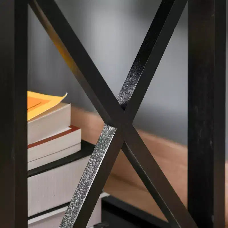 Table d'appoint traditionnelle en bois de 22 po avec tiroir de rangement – Salon ou chambre à coucher