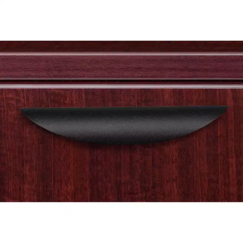 Bureau d'angle en L 152x165 cm avec double caisson à tiroirs – Gris frêne, verrouillable
