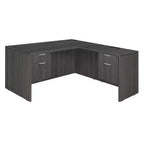 60x65 Legacy L Desk with Double Pedestal Drawer Unit - Regency