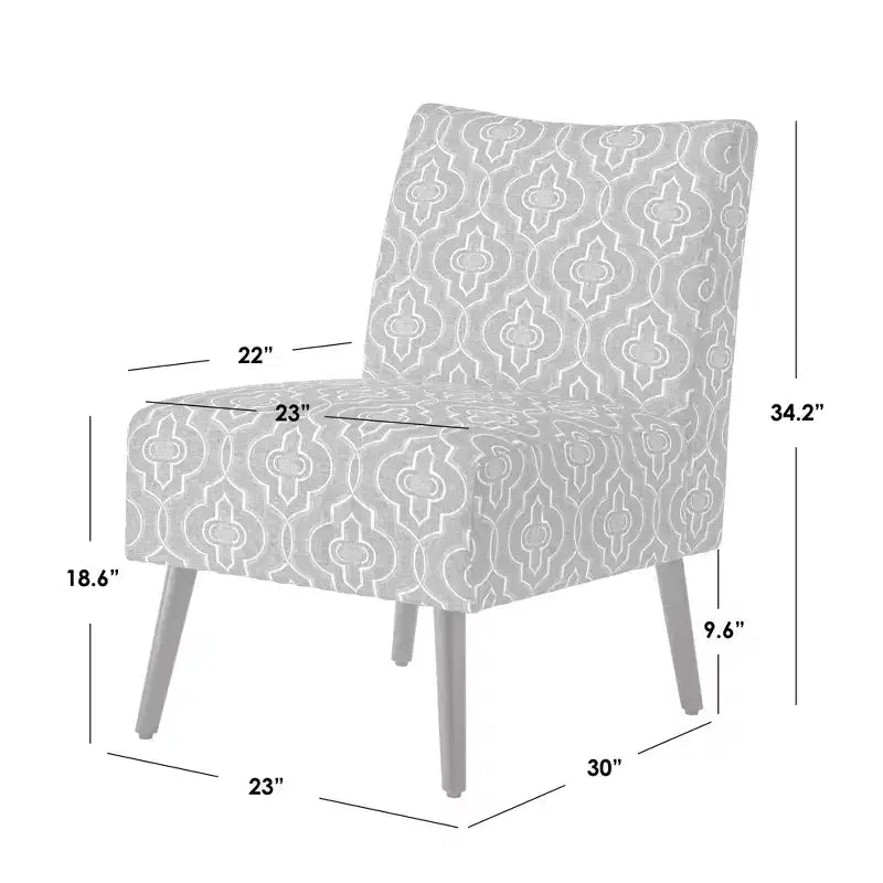 Fauteuil d'appoint sans accoudoirs Petula Velvet — Structure en bois dur, Assise en mousse, Fini naturel