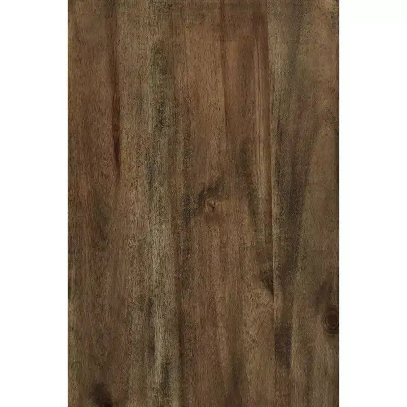 Table de salle à manger rectangulaire extensible Moriville — Bois brun rustique, jusqu'à 8 personnes